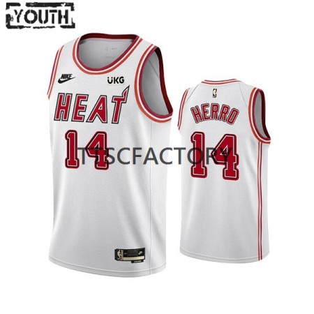 Canotte Bambino Miami Heat Tyler Herro 14 Nike 2022-23 Classic Edition Bianco Swingman